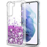 Funda Para Galaxy S22 Plus 6.6puLG. Clear Brillos Violeta