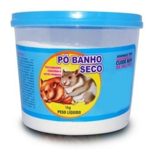 Pó Mármore Banho Seco Hamster Chinchila Ratinho  1kg