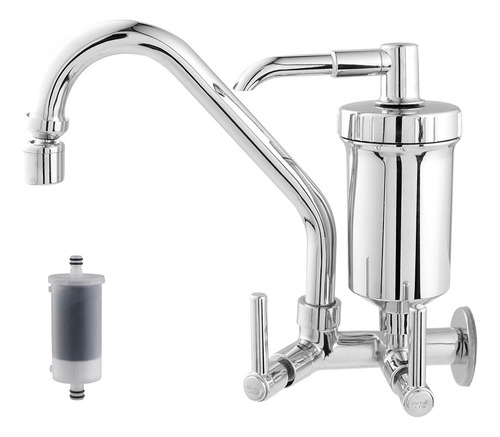 Torneira Cozinha Com Filtro Gourmet Parede Luxo Inox