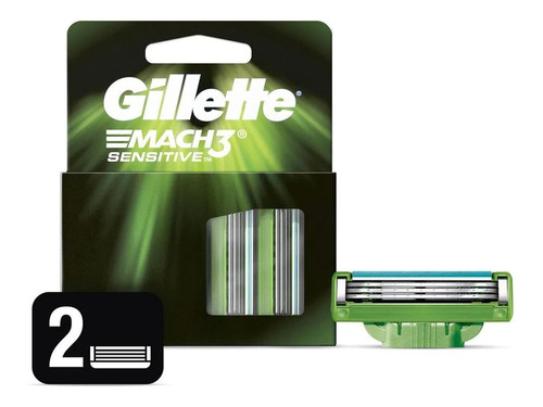 Gillette Carga March 3 Sensitive C/ 2 Unidades