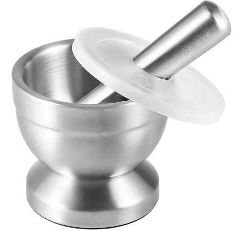 Pilão Em Inox Socador 230ml Udbras 10x8 Cm Polido 