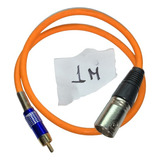 Cable Canon Xlr Macho A Rca  1 Metro Naranja Fluo