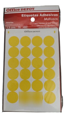 Etiquetas Adhesivas Circulares Office Depot 480 Etiquetas