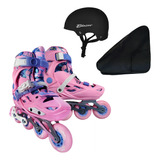 Patines Freeskate Vp Ajustable Bota Dura /casco /mochila