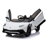 Mini Moto Lamborghini 12v Blanco (2.4ghz Rc)