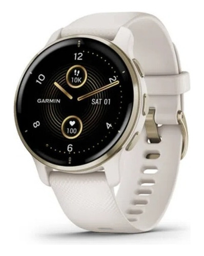 Relogio Smartwatch Garmin Venu 2 Plus Dourado Cream Gold