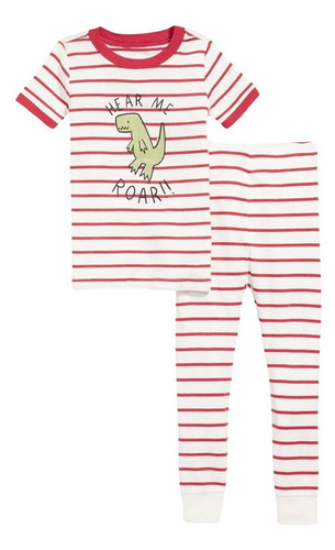 Pijama Tipo Snug Estampado S Rojo