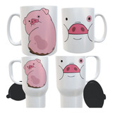 Taza Y Jarro Termico Plast Combo Gravity Falls Pato Chancho