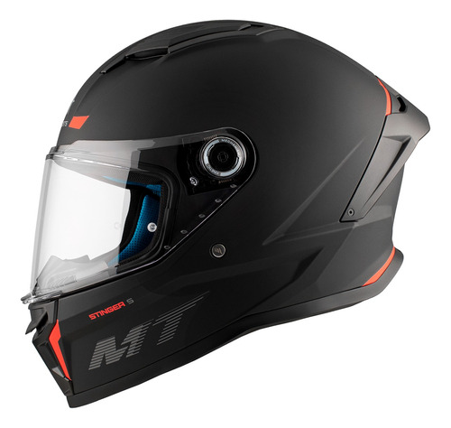 Casco Moto Integral Mt Stinger 2 Negro Mate 