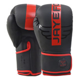 Par De Guantes Para Boxeo Jayefo 16 Onzas, Rojo Y Negro