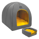 Cabana 2x1 Amarelo Avuk Pet Para Cachorro E Gato