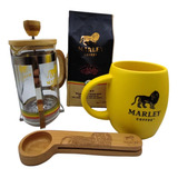 Cafetera Francesa De 350 Ml + Tazón Mug 450ml + Café  Marley