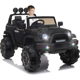 Troca 4x4 Infantil 12v Luces Led Color Negro Marca Ottaro