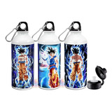 Botella Dragon Ball Goku Deportiva Aluminio 2 Tapas