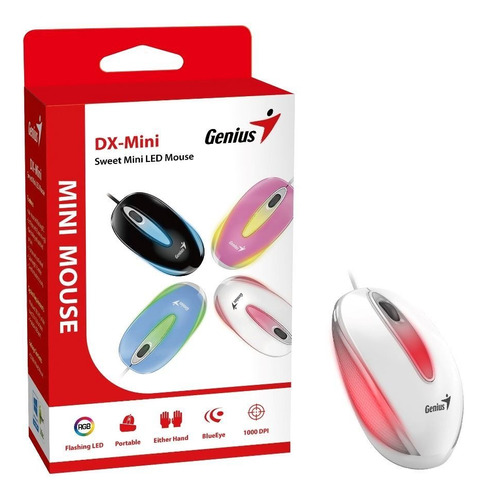 Mini Mouse Genius Dx-mini Usb Luz Rgb Blanco