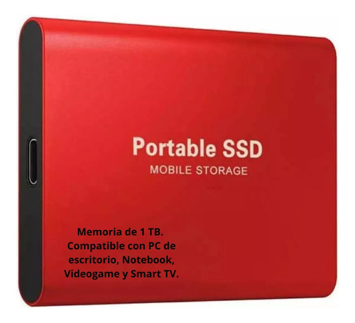 Interfaz Usb/tipo C Ssd Portátil De Alta Capacidad De 1 Tb