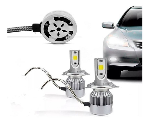 Kit Lampada Led Automotivo 72w 6000k 7200lumens Super Branca