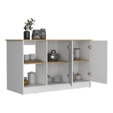 Rta Design Juniper Isla De Cocina 90x150x64 Color Blanco Macadamia