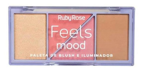 Paleta De Blush E Iluminador Feels Mood Ruby Rose 