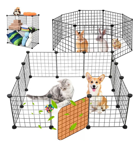 Corral Para Perros Armable Diy Conejo Gato Perro Con Puerta