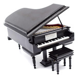 ~? Mylifestyle Piano Music Box Con Banco Y Caja Negra Cajas 