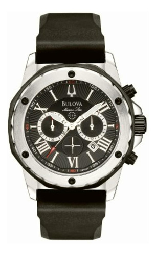 Bulova Men's 98b127 Marine Star Black Dial Strap Watch