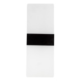 Lampara De Pared 10w Luz Calida Arbotante Moderno Plano Color Negro