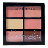 Paleta Correctora De Crema Maquillaje Cvl Color De La Sombra Tierra