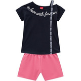 Conjunto Kyly Infantil Juvenil Verão Feminino Short 10 A 18