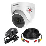 Camara Seguridad Domo Hikvision 1080p 2mp Int + Fuente Cable