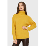 Sweater Cuello Alto Básico Amarillo Nicopoly