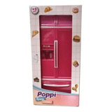 Heladera Para Muñecas Infantil Poppi Kiara Set Cocina Color Fucsia