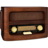 Clearclick Classic Vintage Retro Style Radio Con Bluetooth, 