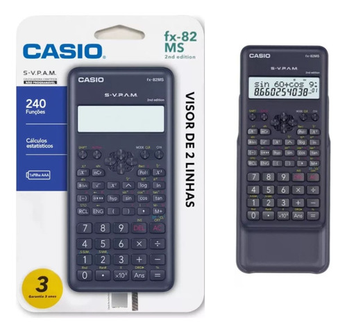 Calculadora Científica Casio Fx-82ms 2nd S-vpam 240 Funções