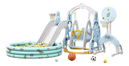 Set De Juegos Resbalín Columpio Piscina Basquetbol Eleonor