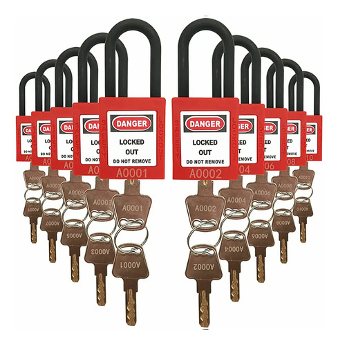 Candado De Seguridad Industrial Candado Dielectrico,10pcs