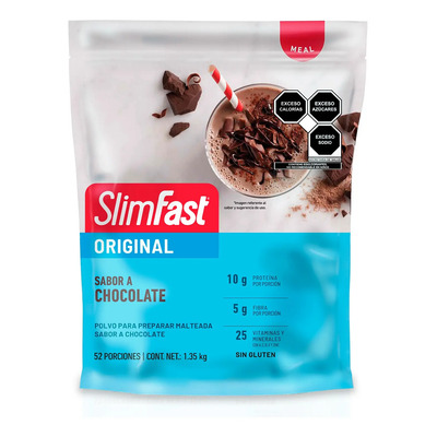 Slimfast | Polvo Malteada Original | 1.35 Kg | Chocolate | Meses sin interés