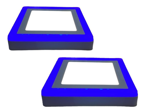 Pack X2 Foco Sobrepuesto Led 18w+6w Focos Led Plafon Panel