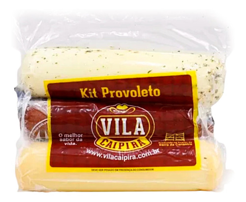 Queijo Kit Provoletto 800 Gramas Vila Caipira