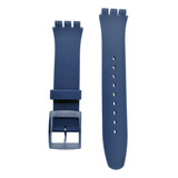 Correa Compatible Relojes Swatch Resina Azul 19.6mm 