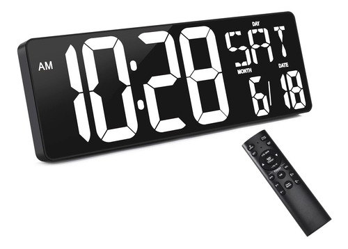 Reloj De Pared Digital Grande, Pantalla Led De 16.5 Pulgadas