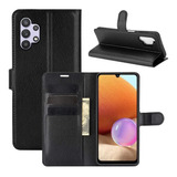 Capa  Carteira Compatível Com Galaxy A32 4g 6.4 Case Couro 