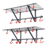 Plkow Estantera De Pared De Garaje, Paquete De 2 Incluye Gan