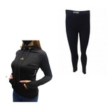 Conjunto Mujer! Buzo Lycra Capucha + Calza Termica