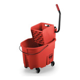 Cubeta Exprimidora Rubbermaid 33 Lts Color Roja