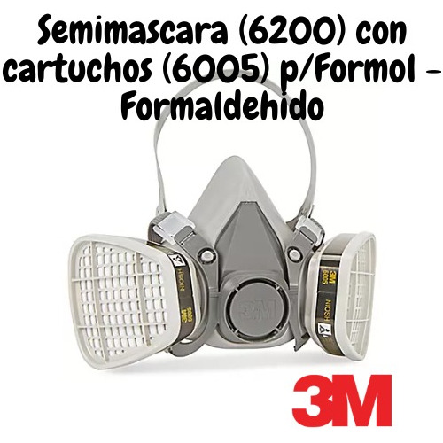 Semimascara 3m 6000+filtros 6005 P/formol - Formaldehido