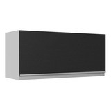 Armário Aéreo Mdf 70 Cm 1 Porta Basculante Acordes Madesa Bp Cor Branco/preto