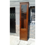 Antigua Vitrina Columna En Madera De 4 Puertas Ex-reloj