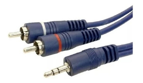 Cable Auxiliar Audio Miniplug 3.5 A 2 Rca 1.8 Mts Mini Plug