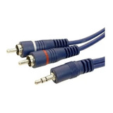 Cable Auxiliar Audio Miniplug 3.5 A 2 Rca 90 Cm Mini Plug